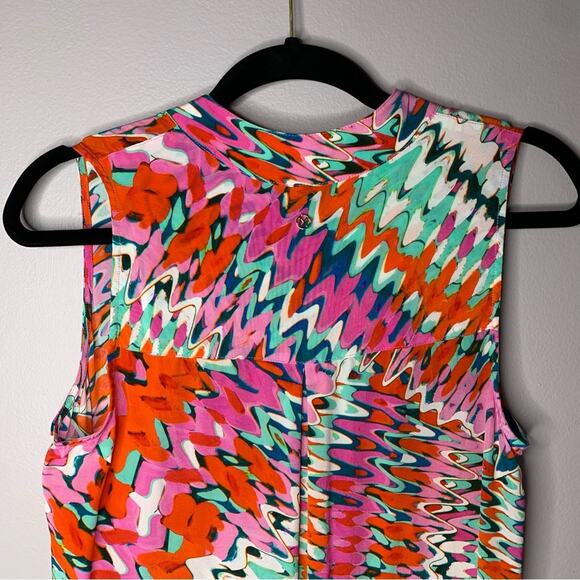 MARIE OLIVER ELLIS MIDI DRESS PSYCHEDELIC TIE DYE PRINT WOMEN'S SIZE SMALL SILK - Picture 10 of 11
